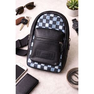 Coach Checkered Moto F11165 Terrain Pack mini backpack Unisex Men's Sling Bag